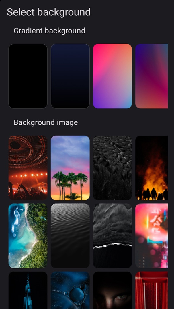 Choose a background